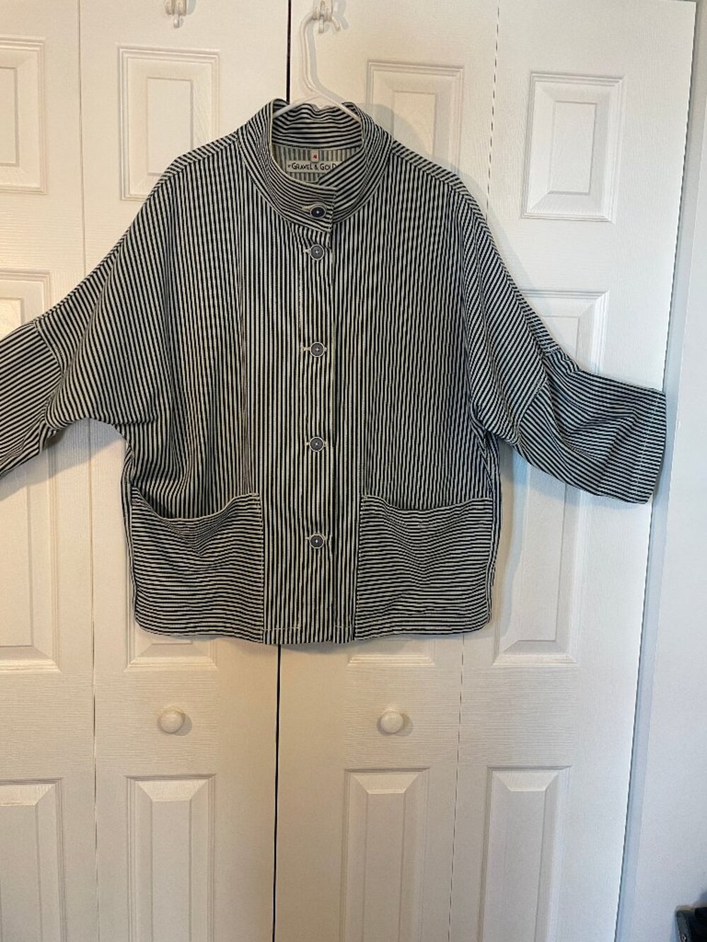 Gravel & Gold - Marram Jacket / Chore Coat - Conductor Stripe - Picture 8 of 10